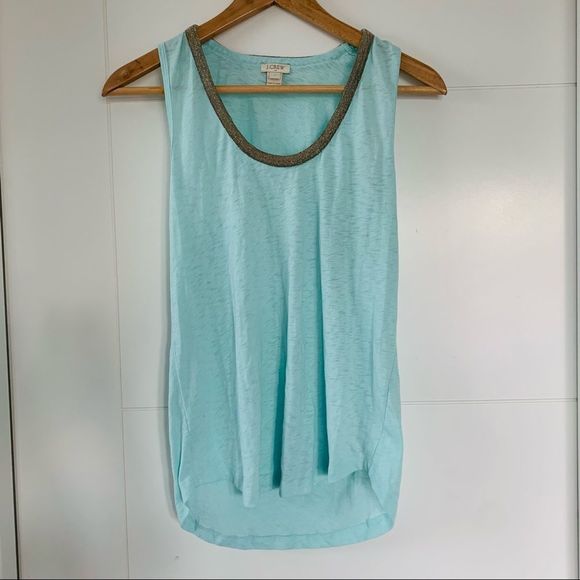J.Crew Mint Aqua Tank S Like New - Picture 1 of 3